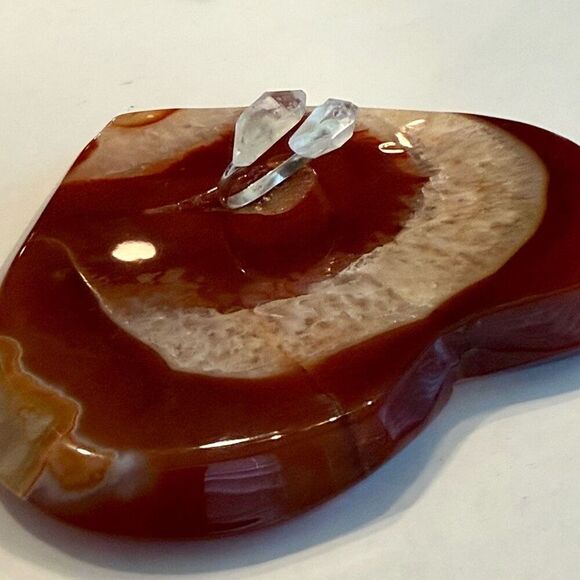 Natural Raw Herkimer Diamond Sterling Silver Adjustable Double Stone Ring New - Picture 6 of 8